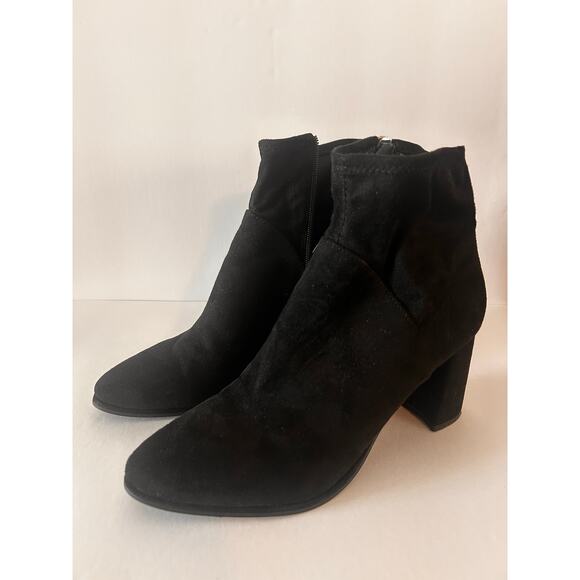 Marc Fisher Black Zip Bootie 3" Heel Women's 9M - Picture 1 of 7